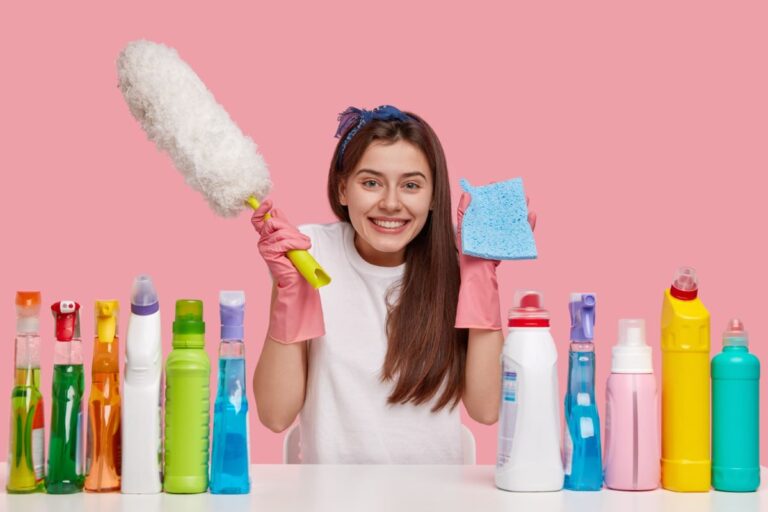 Woman cleaning