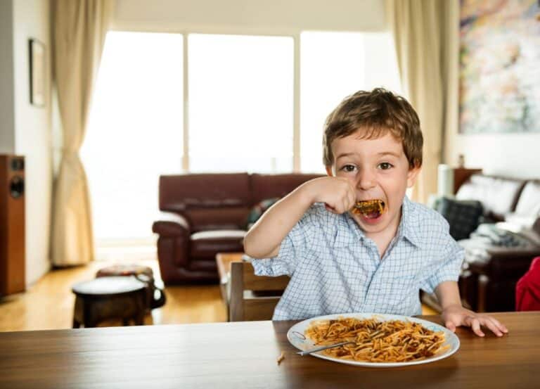 Boy eating