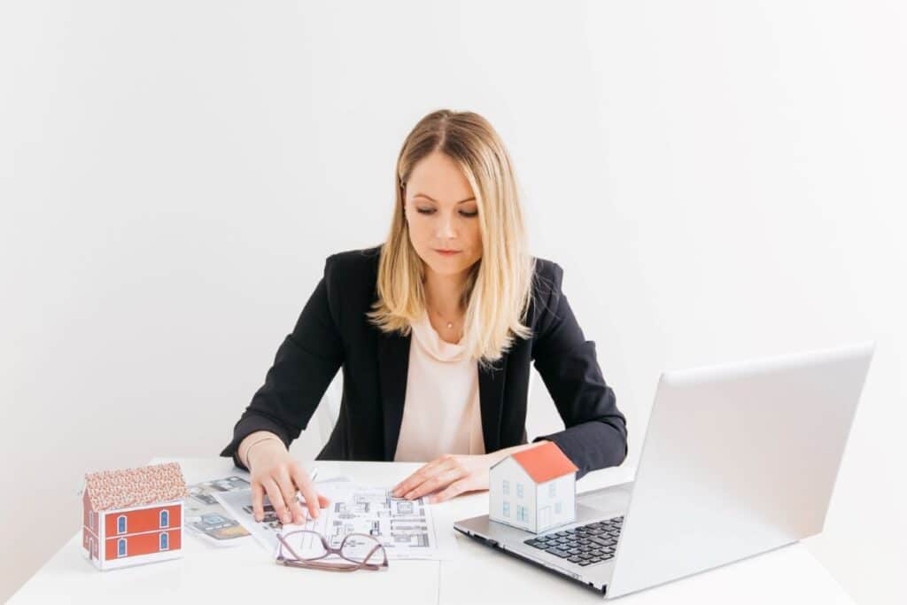 Woman real estate