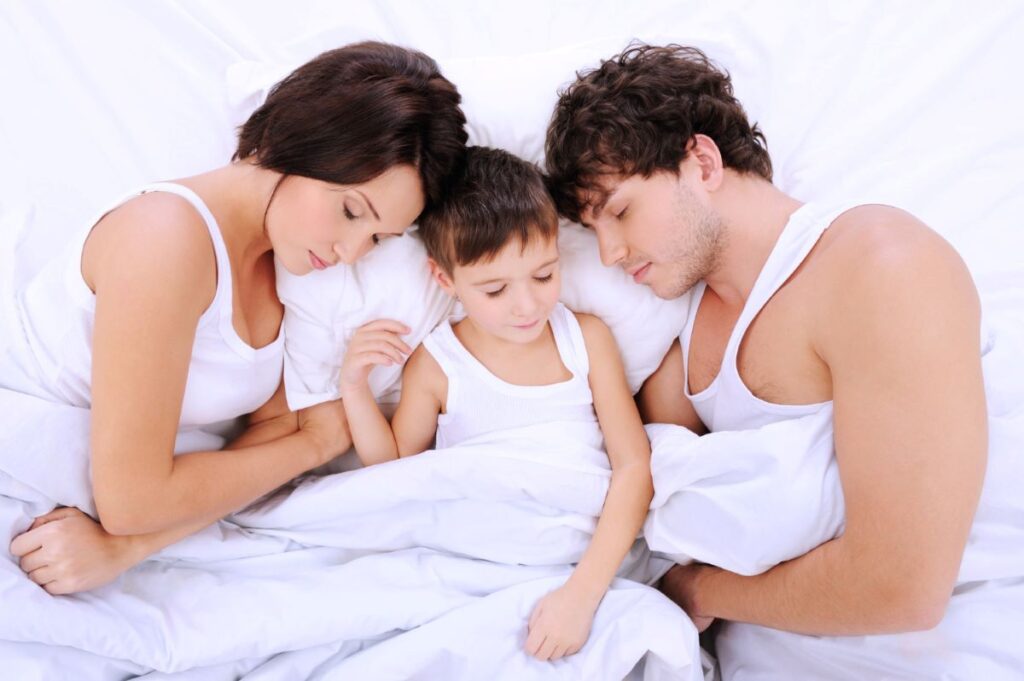 Little boy in bed