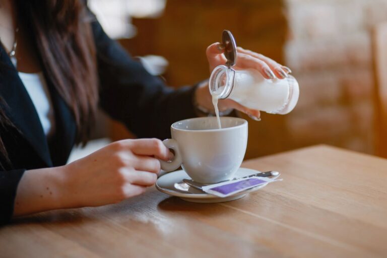 Milk on coffee