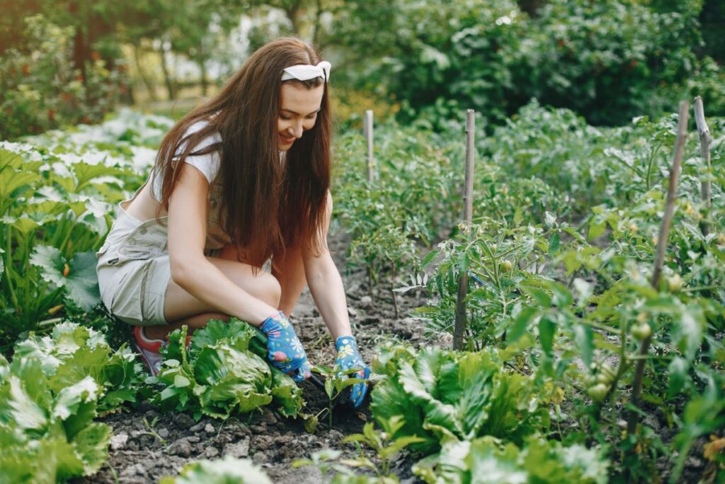 Woman in garden
