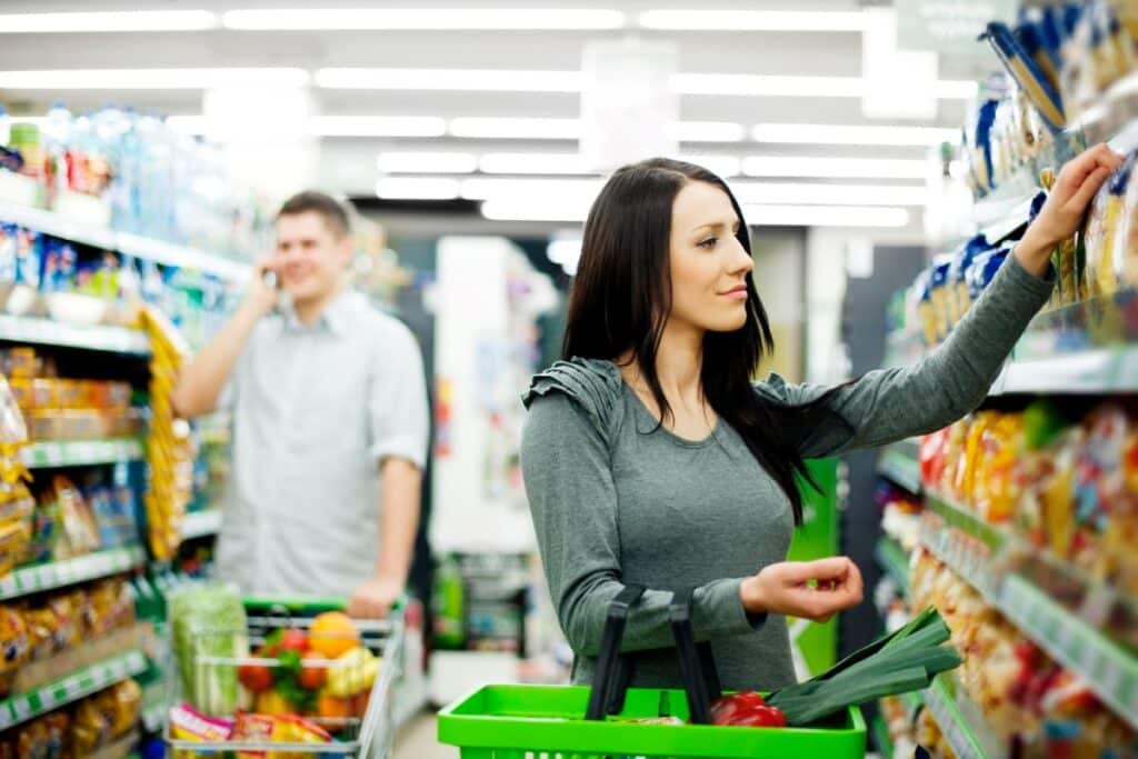 Woman in supermarket