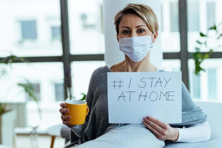 Womn with mask