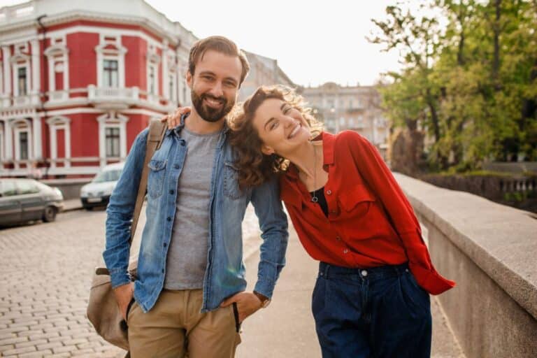 Couple walking