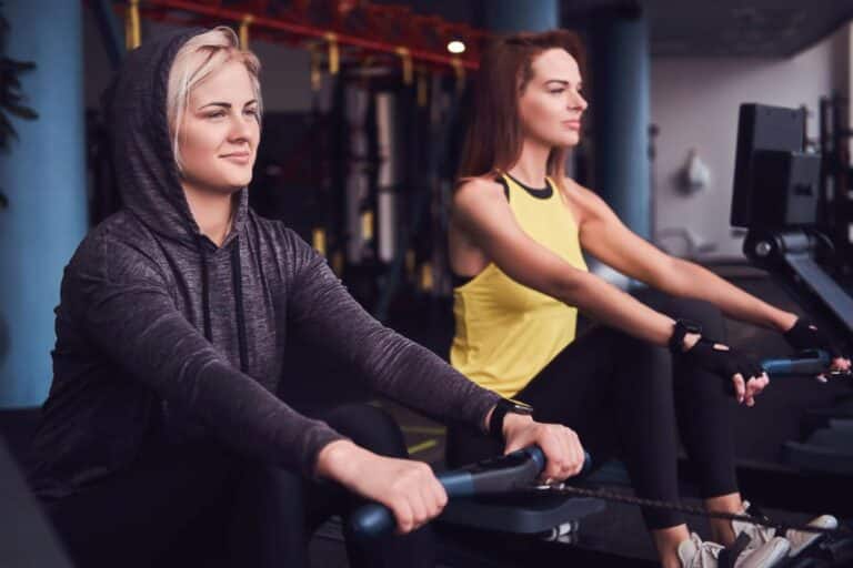 Woman fitness room