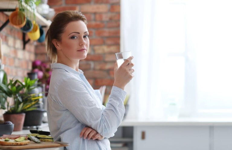 Woman drink water