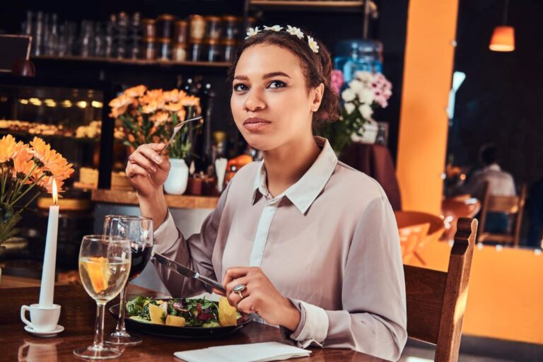 woman at restaurant