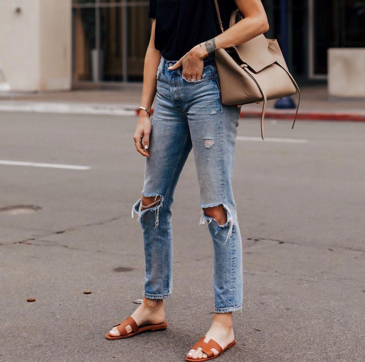 Jeans sandale