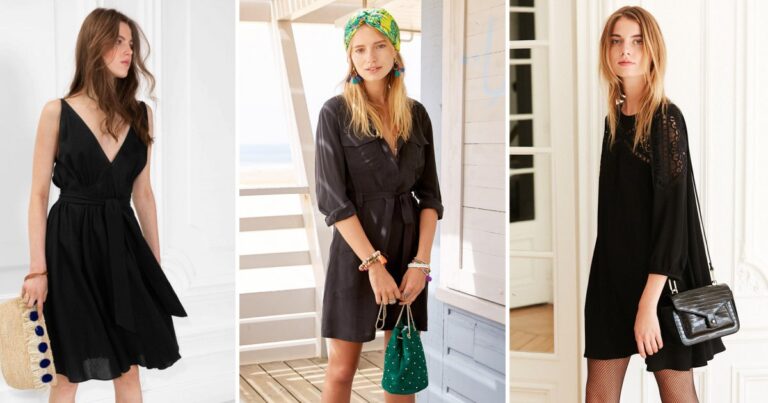 Robe noire Mango