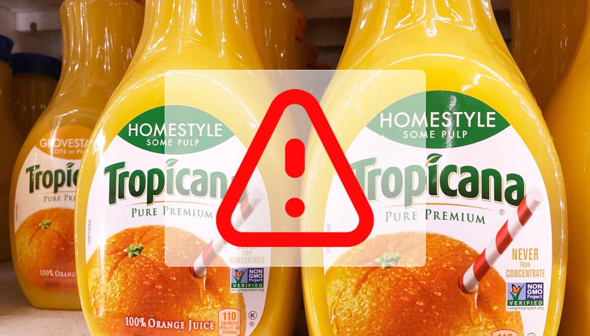 Rappel de Tropicana : germes détéctés dans les bouteilles, ces lots sont à jeter impérativement